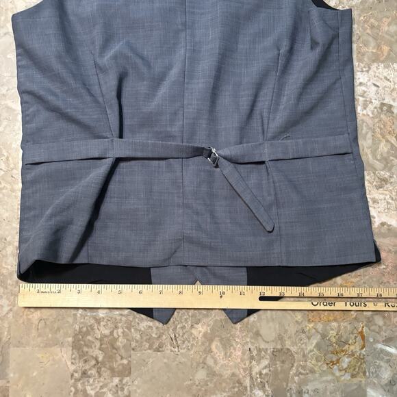 State And Liberty Suit Vest Mens Size 38 Grey Waist Coat Athletic Fit Buckle - Picture 7 of 10